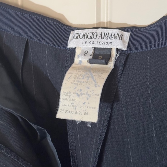 GIORGIO ARMANI LE COLLEZIONI PLEATED PINSTRIPE TROUSER - Picture 10 of 11